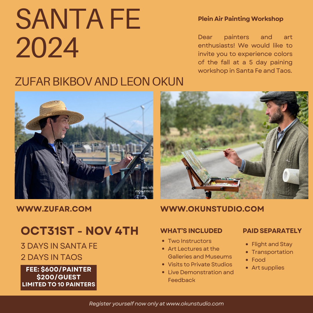 10/31-11/4 plein air workshop in Santa Fe and Taos