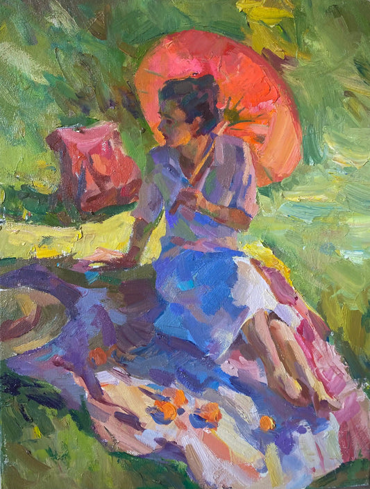 GIRL UNDER PARASOL | ORIGINAL